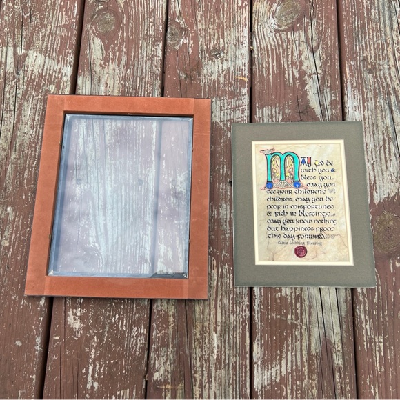 Celtic Wedding Blessing Frame Art Deco Wall Print Home Decor Medieval Manuscript - Picture 16 of 16